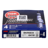 NGK (BKR6EIX) Stock Heat Range Iridium Spark Plugs Subaru WRX 2002-2005 (Qty 4) | 6418