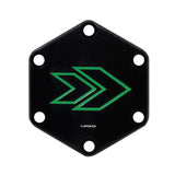 NRG Engraved Arrow Horn Delete Button Green | STR-620GN