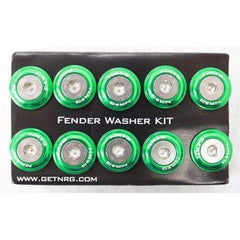 NRG Fender Washer Kit FW-100 Green | Fw-100GN