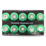 NRG Fender Washer Kit FW-110 Green | FW-110GN