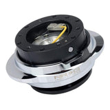 NRG Quick Release Gen 2.2 - Black Body / Shiny Chrome Oval Ring | SRK-220BK/SL