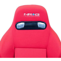 NRG Type-R Cloth Sport Seat Red w/ Red Stitch (Left + Right Pair) | RSC-210L/R