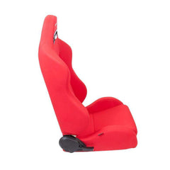 NRG Type-R Cloth Sport Seat Red w/ Red Stitch (Left + Right Pair) | RSC-210L/R