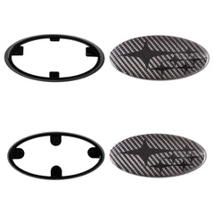 Noble Carbon Fiber Front and Rear Emblems Subaru WRX / STI 2015-2021 - Black Stars