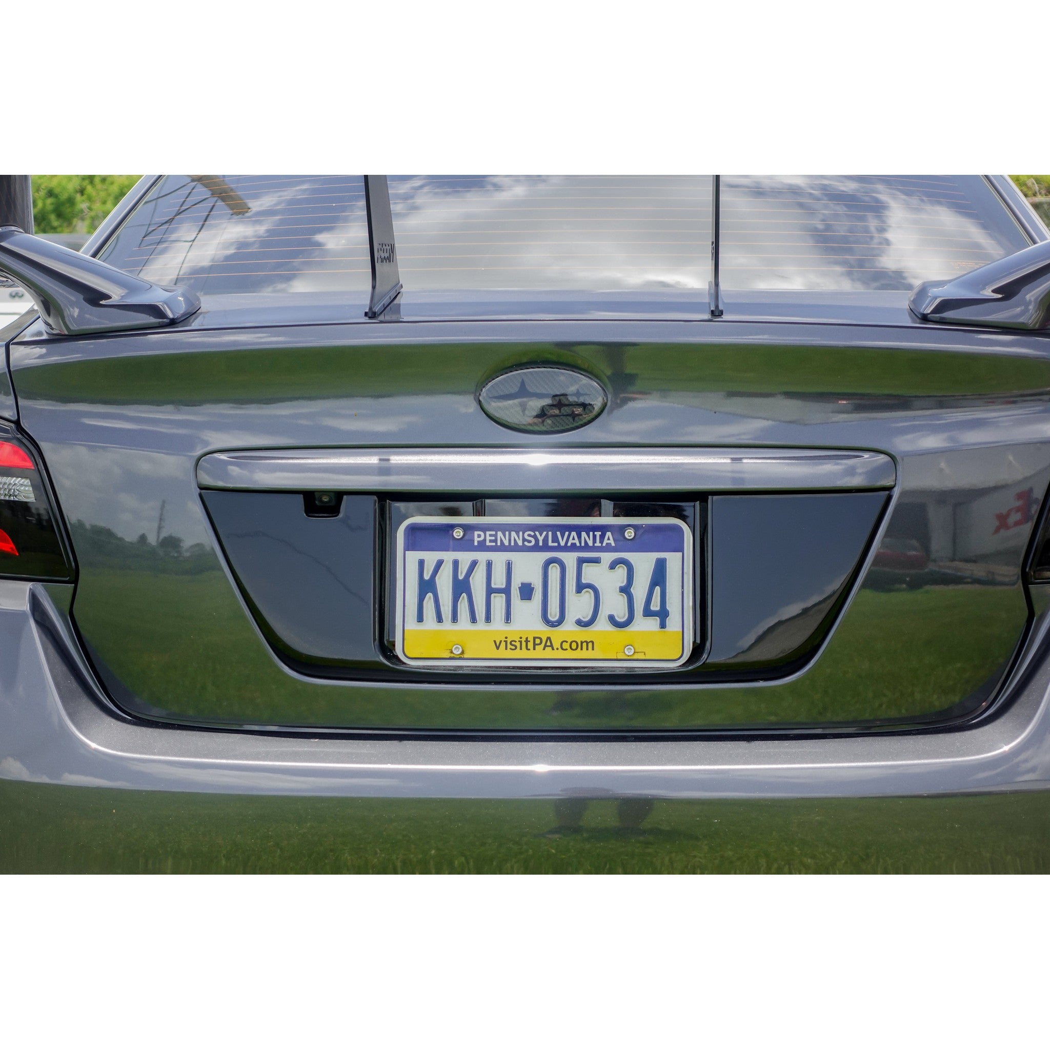 Noble Gloss Black License Plate Panel - 15-21 WRX / STI