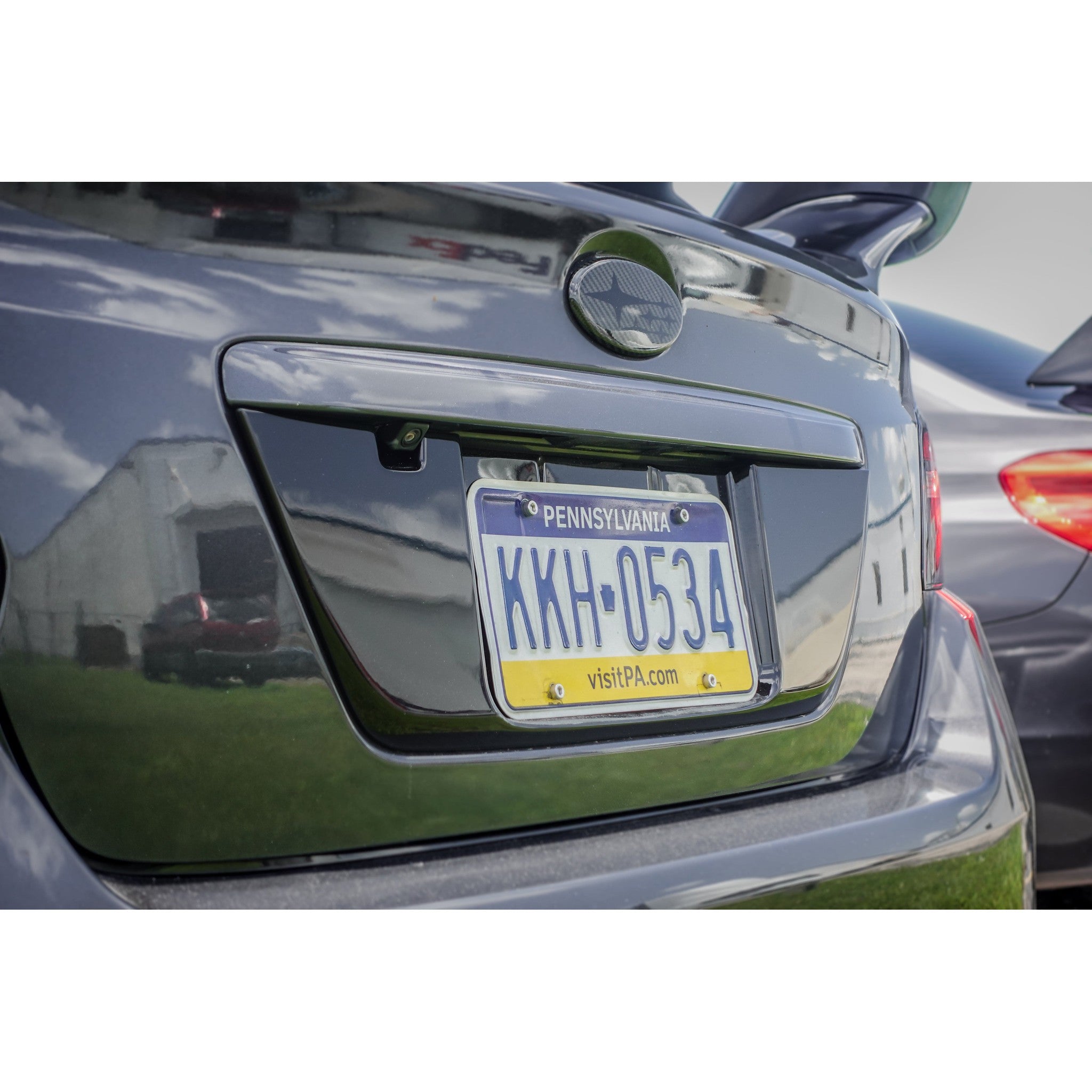Noble Gloss Black License Plate Panel - 15-21 WRX / STI