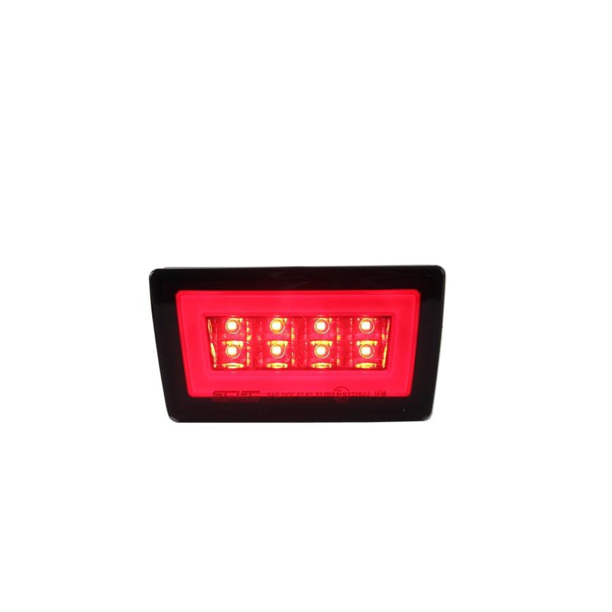 Noble Pro F1 JDM Rear Fog Light 2011-2014 WRX / STI (Smoke Lens / Gloss Black Base / Red Bar)