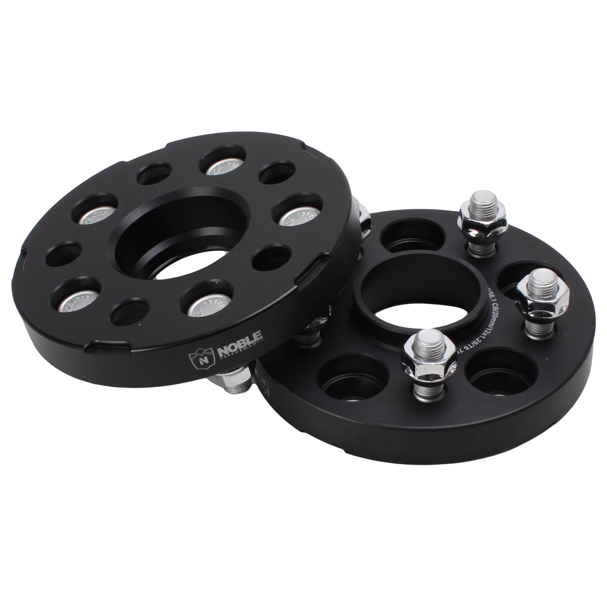 thumbnail image 2 of 4pcs 20mm Hubcentric Wheel Spacers – 5x100 For Subaru Impreza WRX BRZ (Black Aluminum) 2 of 6
