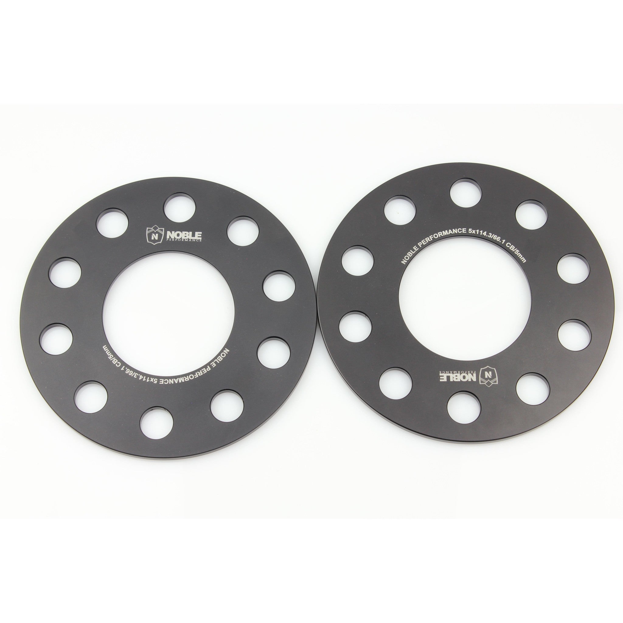 Noble Wheel Spacers 5x114.3 5mm CB:66.1 Nissan / Infiniti Black - Pair