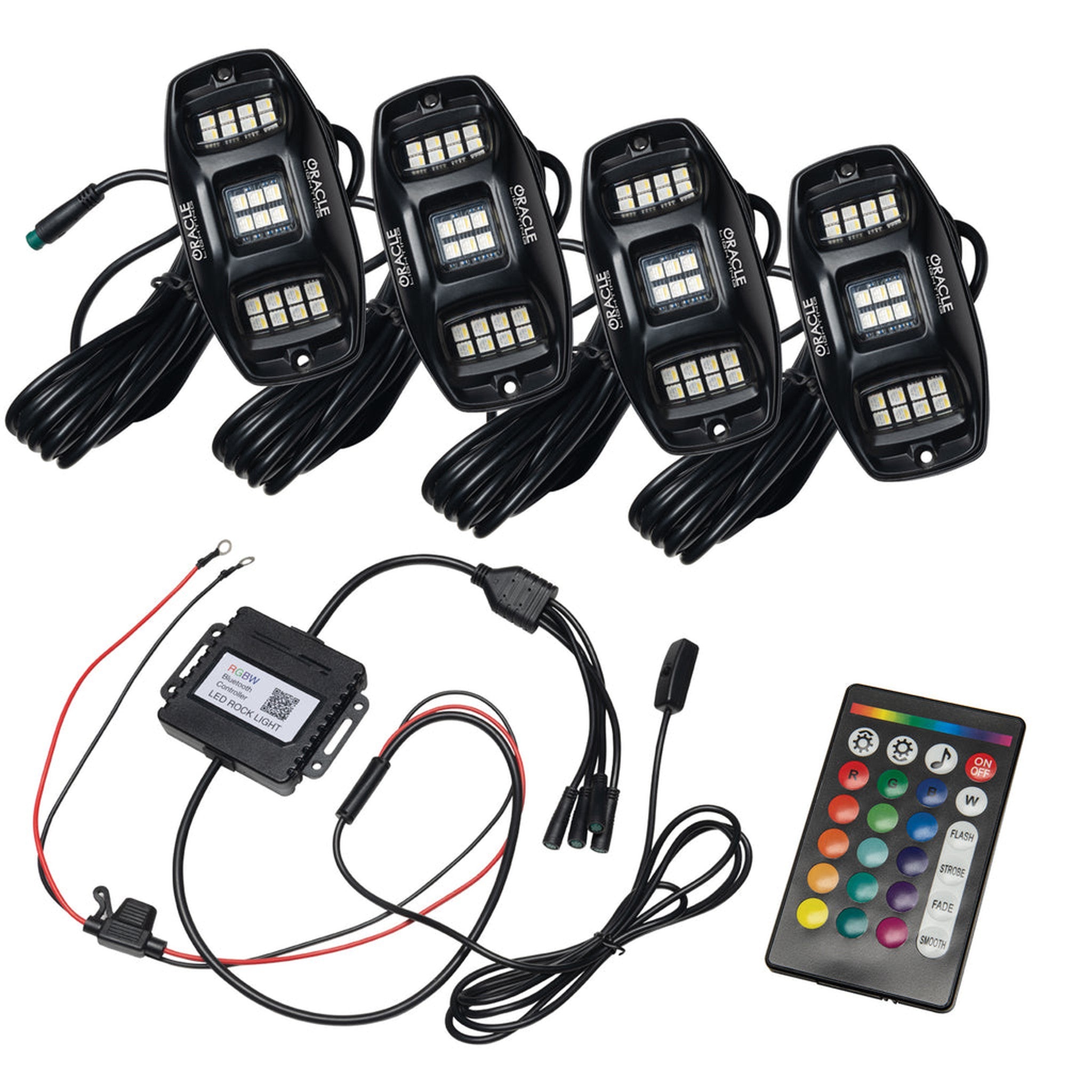 Oracle Lights ColorSHIFT® RGB+W Underbody Wheel Well Rock Light Kit | 5895-339