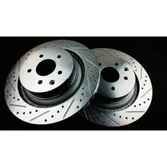P2M Rear Slotted + Drilled Rotors Nissan 370Z 2009-2016 / Infiniti G37 2008-2013 w/ Akebono Brakes