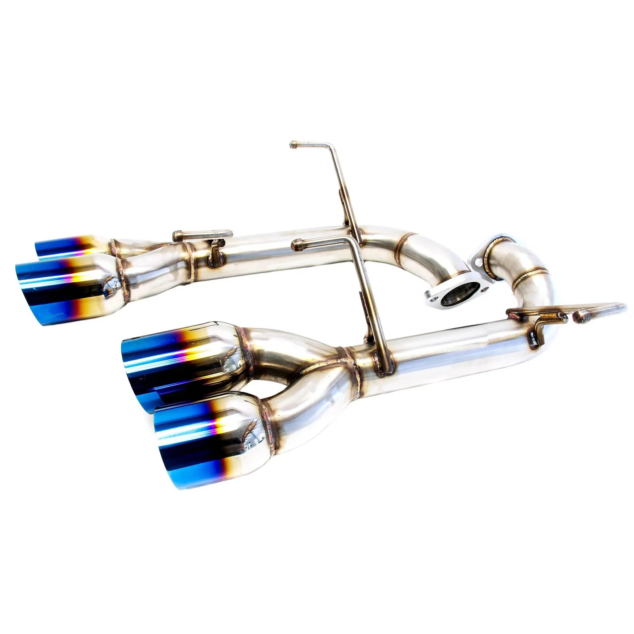 PLM Axle Back Exhaust Titanium Blue Tips Subaru WRX / STI 2015-2021 | PLM-SUB-TKP-DUAL-2015-1.5-BLUE