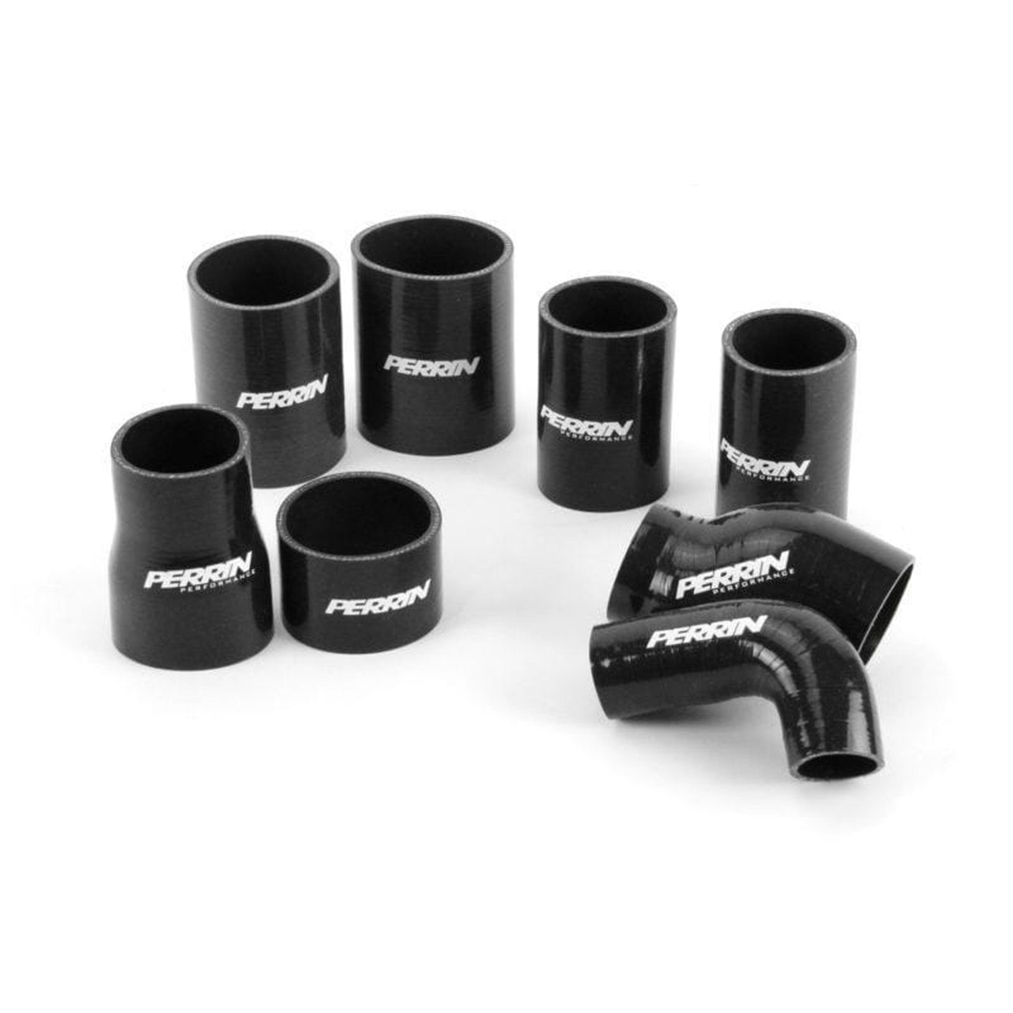 Perrin Front Mount Intercooler Piping Kit Black w/ Black Silicone Subaru WRX 2008-2014 | PSP-ITR-436-2BK/BK