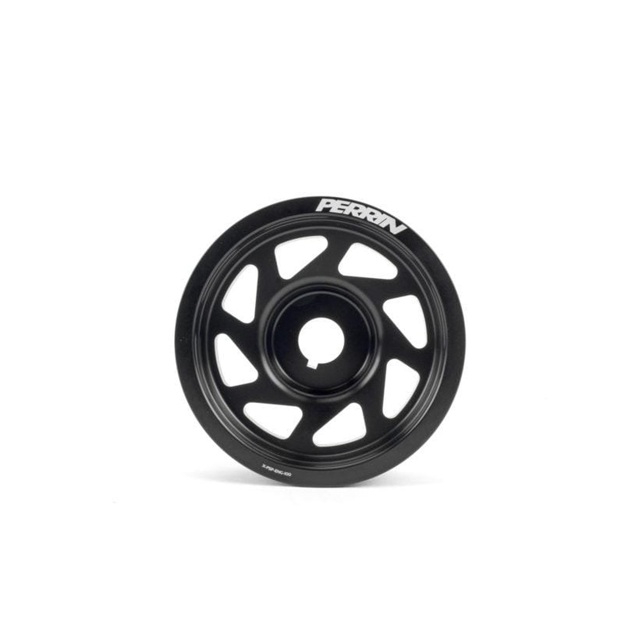Perrin Lightweight Crank Pulley w/o AC Black Subaru WRX 2002-2014 / STI 2004-2021 | PSP-ENG-102BK