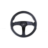 Personal Fitti E3 350mm Steering Wheel Black Leather w/ Black Stitching Black Spokes