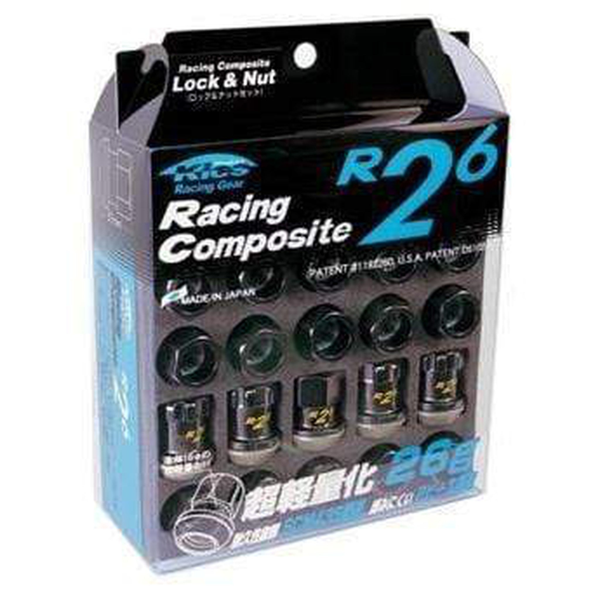 Project Kics 12X1.25 Black R26 Lug Nuts - 16+4