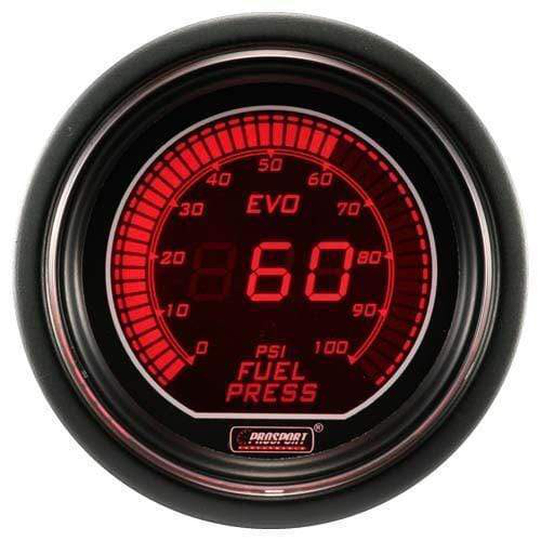 Prosport 52mm Evo Electrical Fuel Pressure Gauge - Red/Blue
