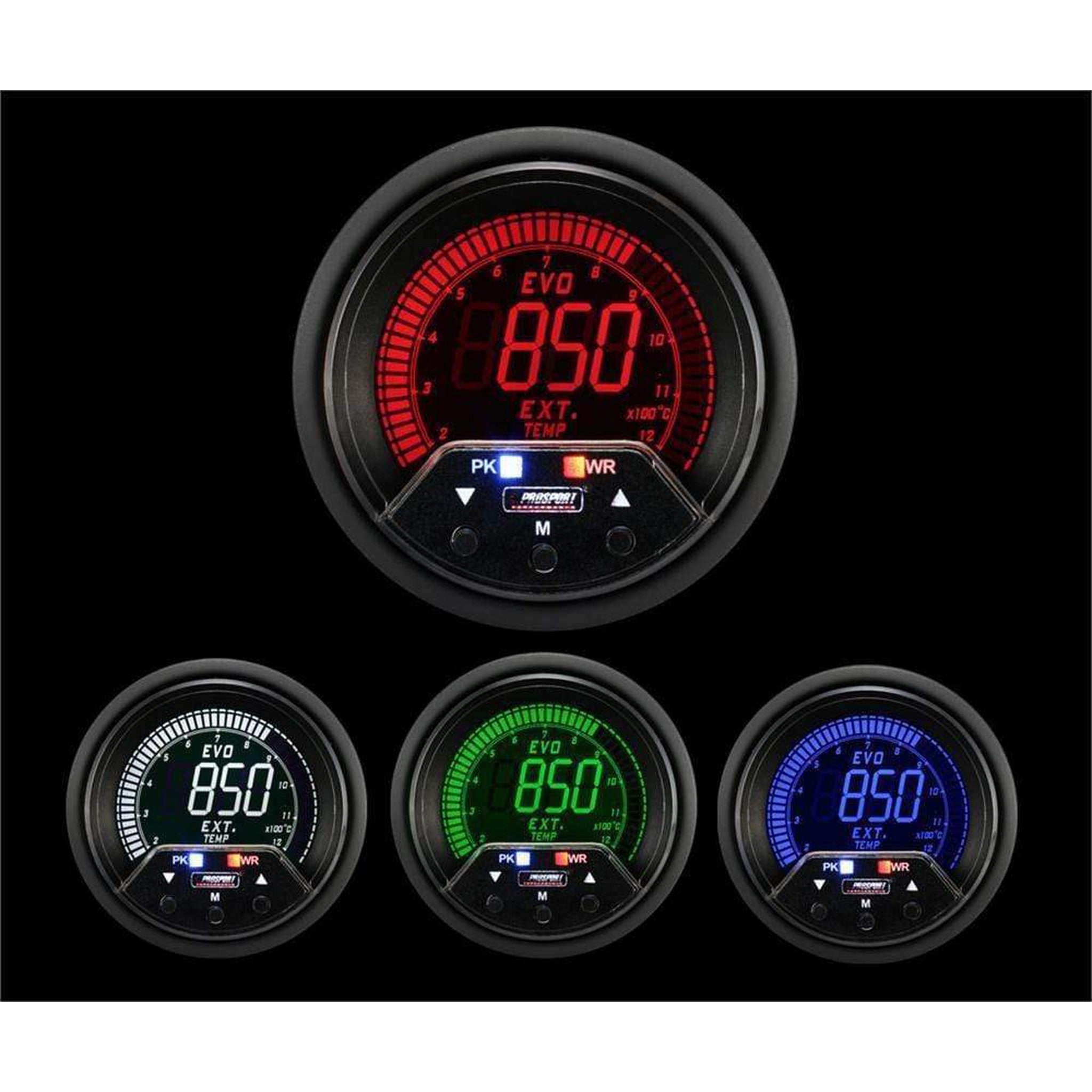 Prosport 52mm Premium Evo Electrical Exhaust Gas Temperature Gauge