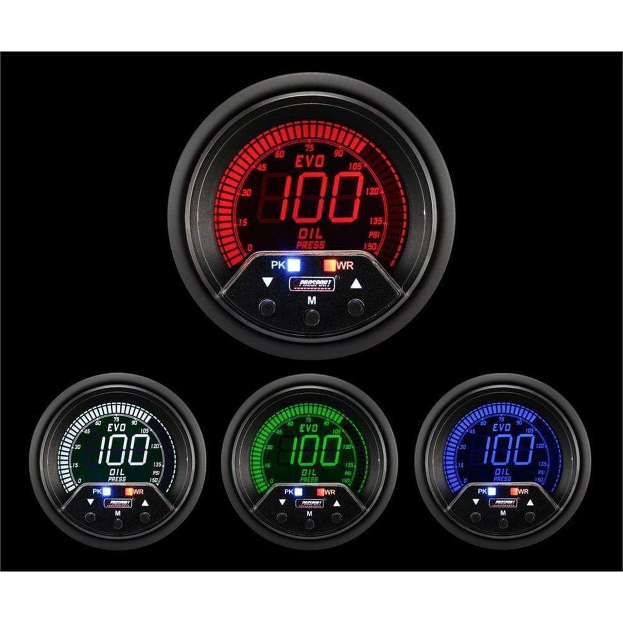 Prosport 52mm Premium Evo Electrical Oil Pressure Gauge