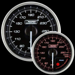 Prosport 52mm Supreme Series Electrical Water Temperature Gauge - Amber/White