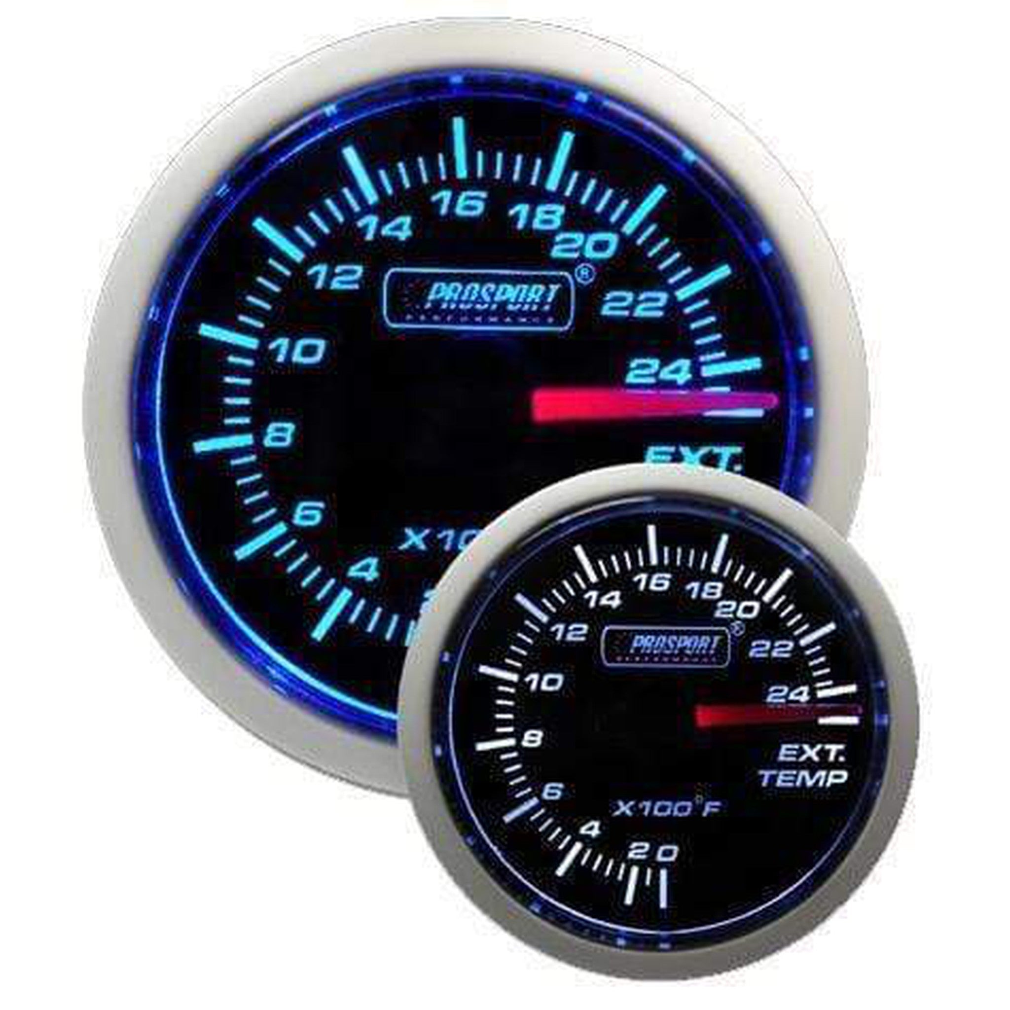 Prosport Performance 52mm EGT Gauge - Blue/White