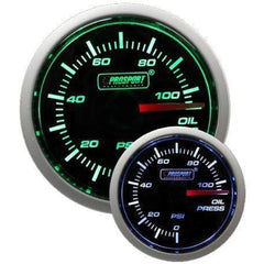 Prosport Performance 52mm Oil Pressure Gauge - Green/White