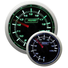 Prosport Performance 52mm Volt Gauge - Green/White