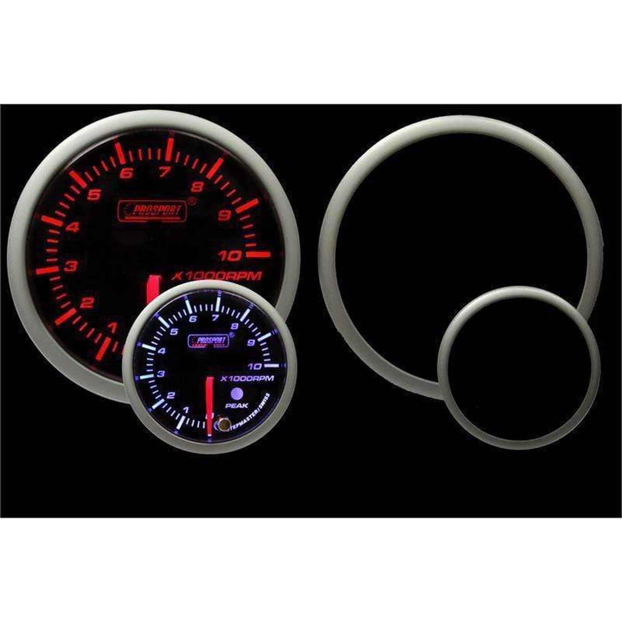 Prosport Premium Series 52mm Tachometer - Amber/White