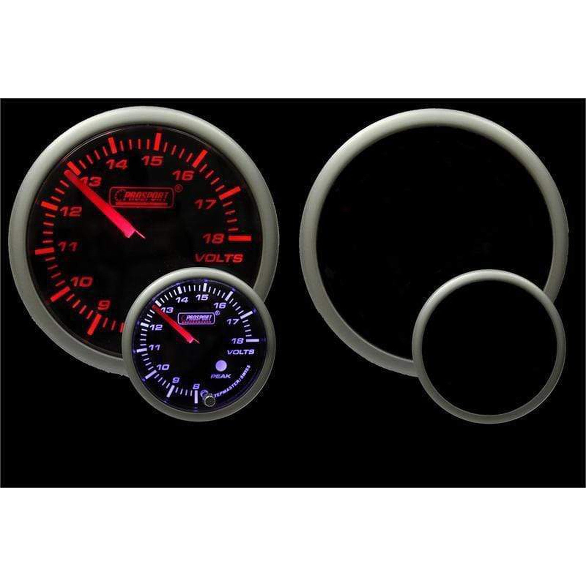 Prosport Premium Series Volt Gauge - Amber/White