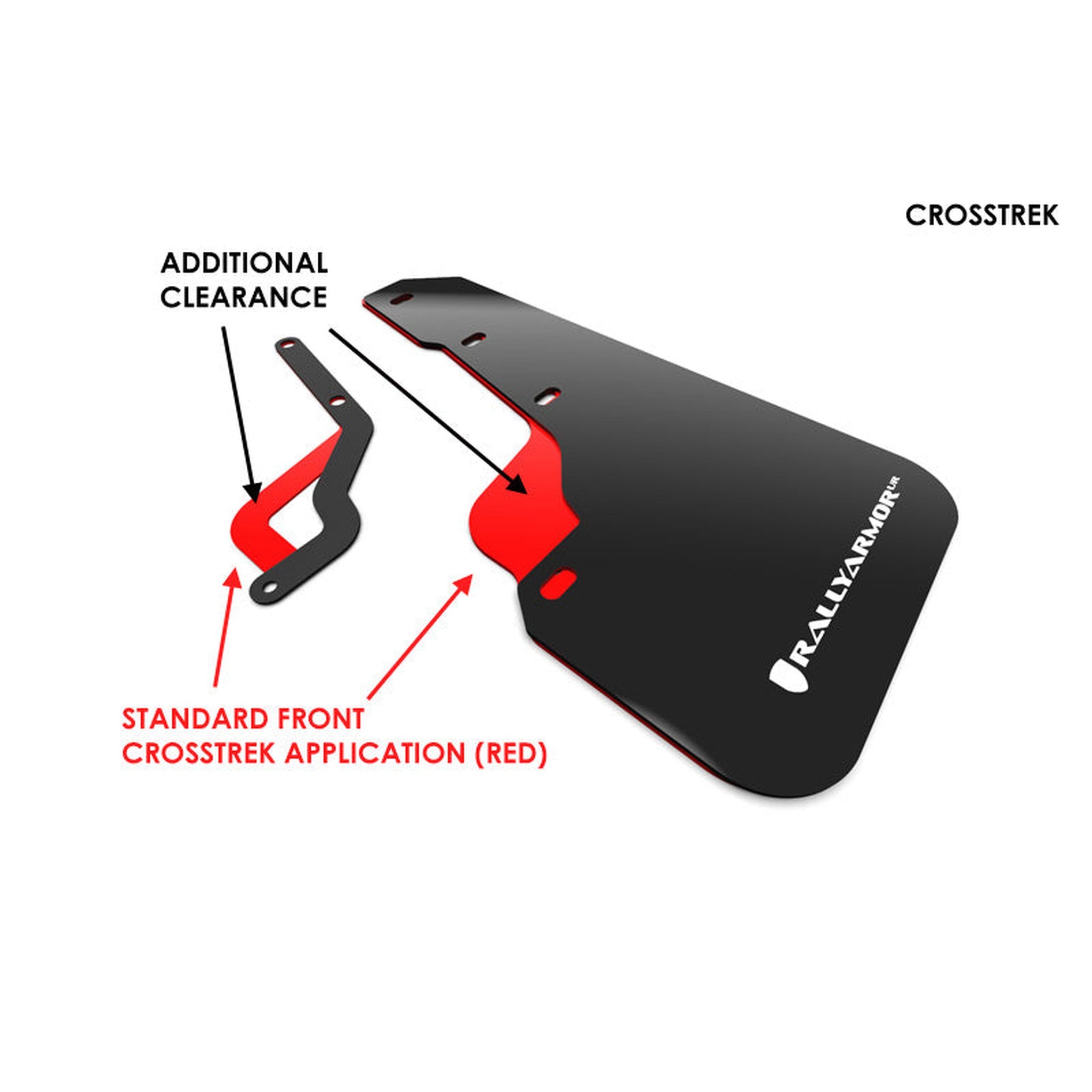 Rally Armor 2018-2023 Subaru XV Crosstrek Lift/AT Black Mud Flap w/ Grey Logo | MF46-LTUR-BLK/GRY