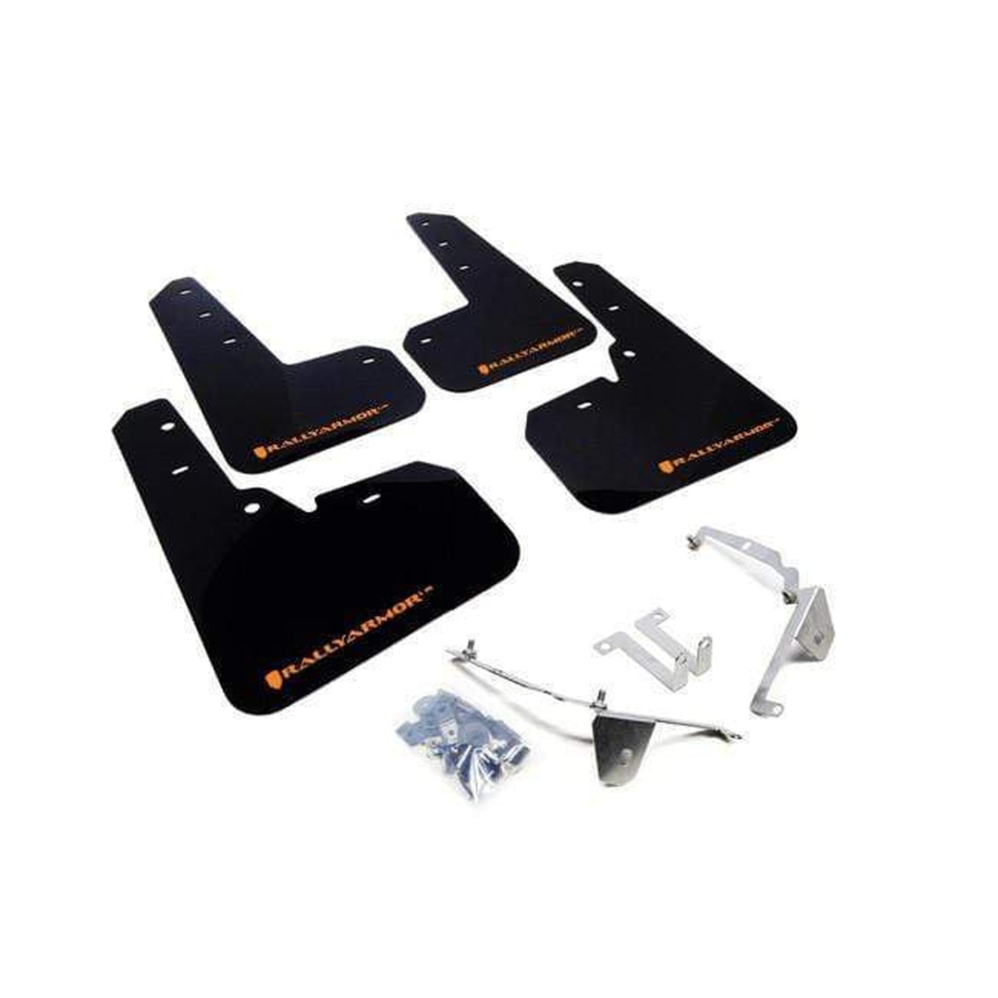 Rally Armor Black Mud Flap w/ Orange Logo Subaru XV Crosstrek 2013-2017