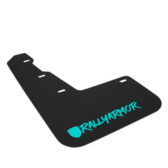 Rally Armor Black Mud Flap w/ Teal Altered Font Logo WRX / STI 2015-2021 | MF32-UR-BLK/TL-X