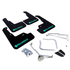 Rally Armor Black Mud Flap w/ Teal Altered Font Logo WRX / STI 2015-2021 | MF32-UR-BLK/TL-X