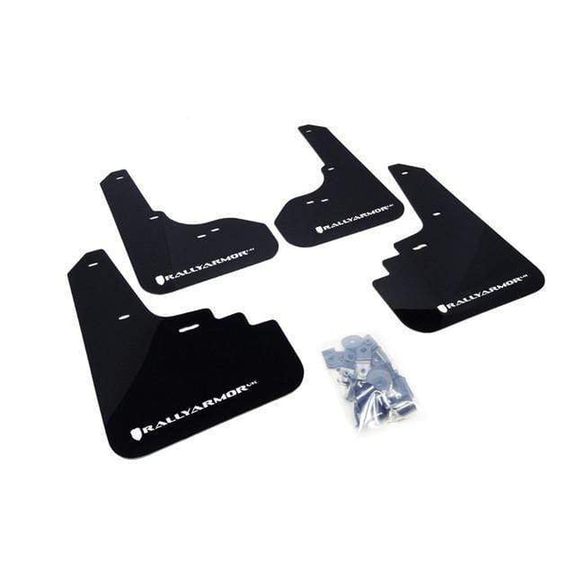 Rally Armor Black Mud Flaps w/ White Logo Subaru Legacy GT 2005-2009 | MF4-UR-BLK/WH