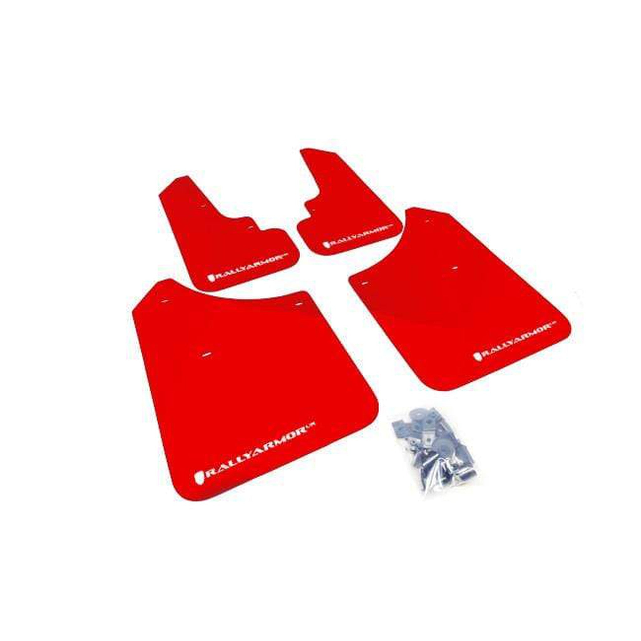 Rally Armor Red Mud Flap w/ White Logo Subaru Forester 2003-2008