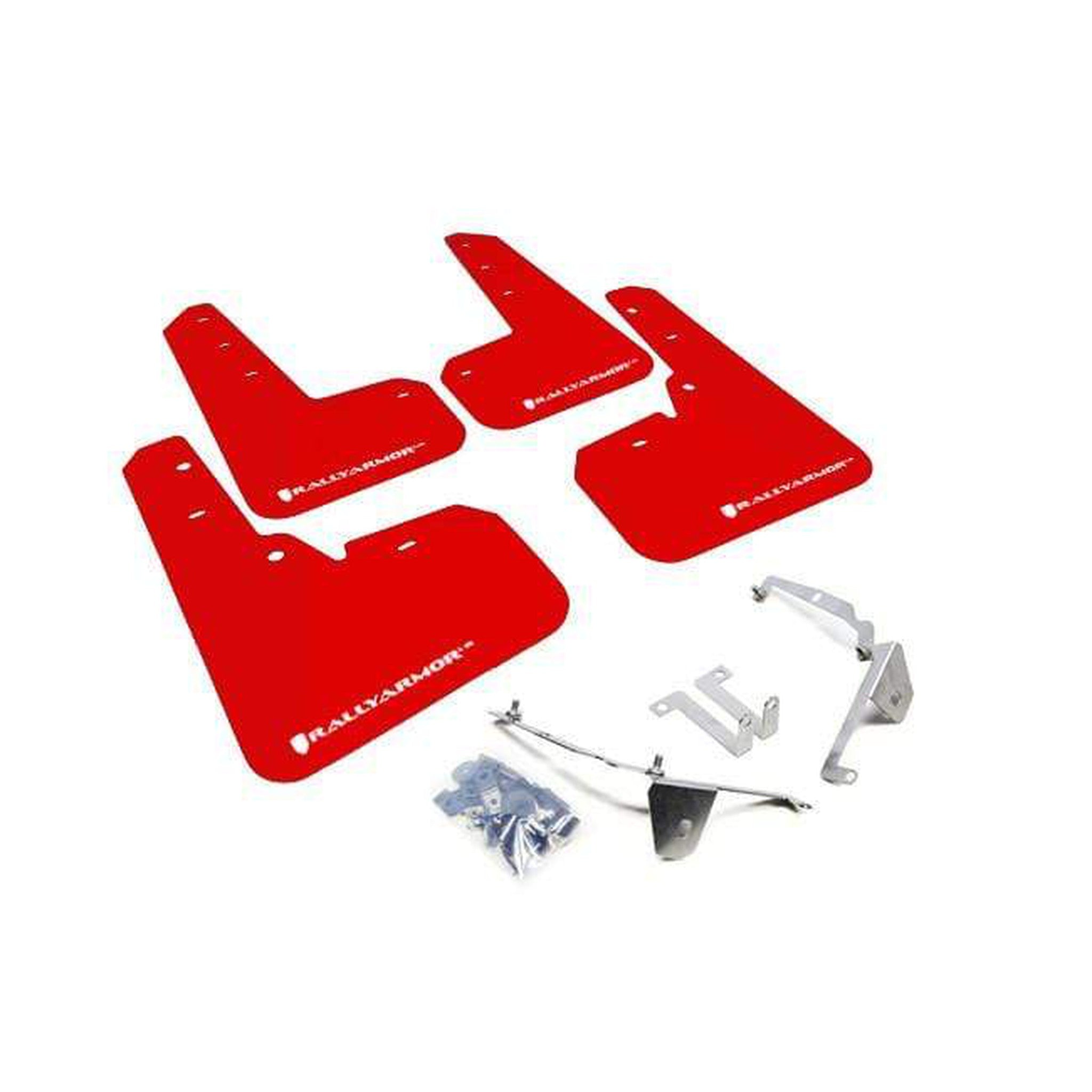 Rally Armor Red Mud Flap w/ White Logo Subaru XV Crosstrek 2013-2017