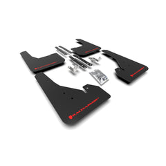 Rally Armor UR Black Mud Flap w/ Red Logo Toyota Corolla Hatchback 2019-2021