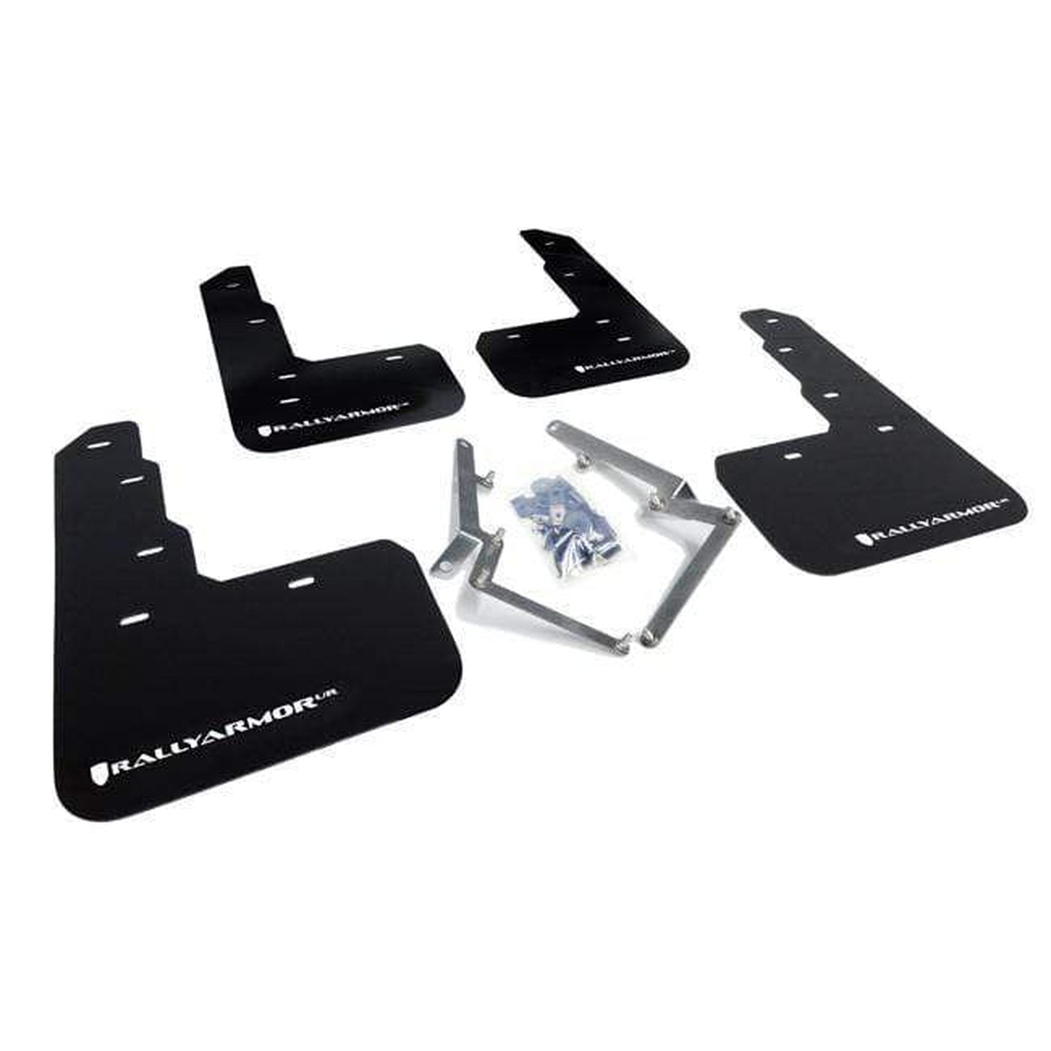 Rally Armor UR Black Mud Flap w/ White Logo Honda Civic Type-R 2017-2020