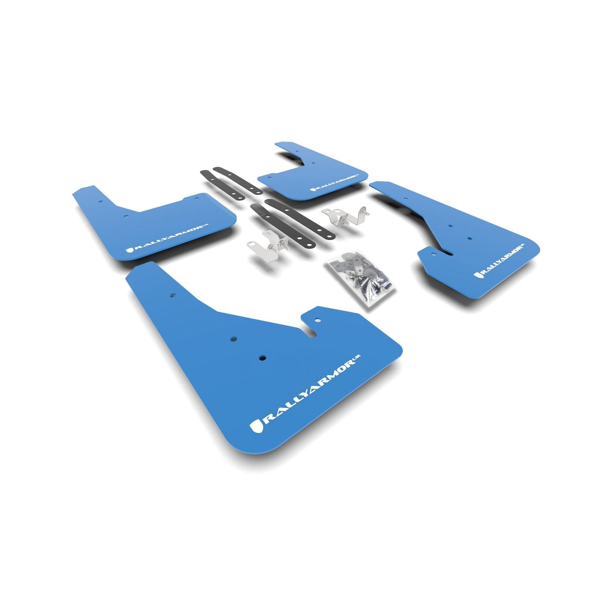 Rally Armor UR Blue Mud Flap w/ White Logo Toyota Corolla Hatchback 2019-2021