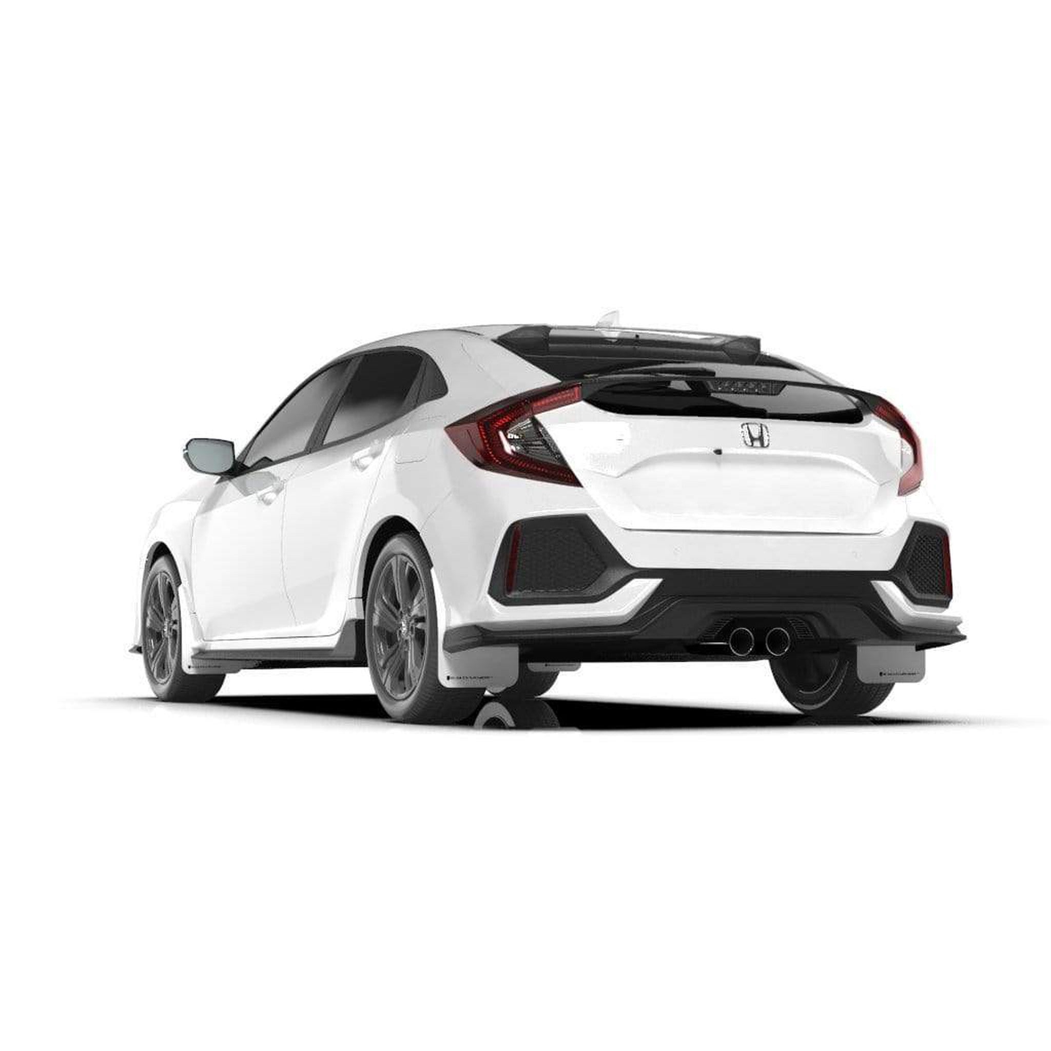 Rally Armor UR White Mud Flap w/ Black Logo Honda Civic Sport Touring & Hatch 2017-2020