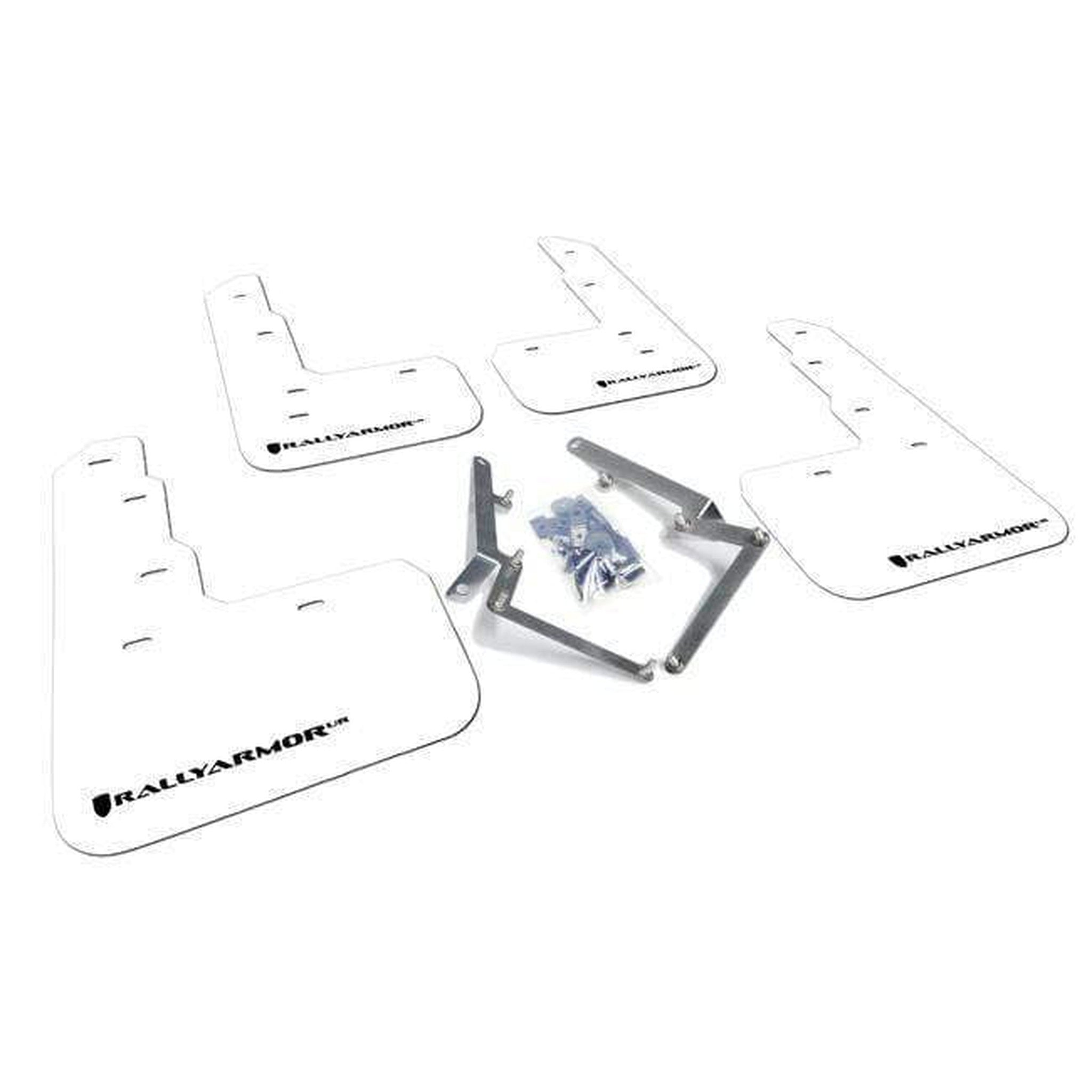 Rally Armor UR White Mud Flap w/ Black Logo Honda Civic Type-R 2017-2020