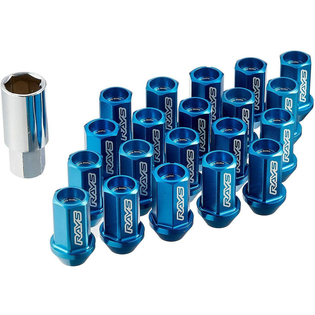 Rays DuraNut L42 Straight Type 12x1.50 Lug Nut Set Blue Import Image