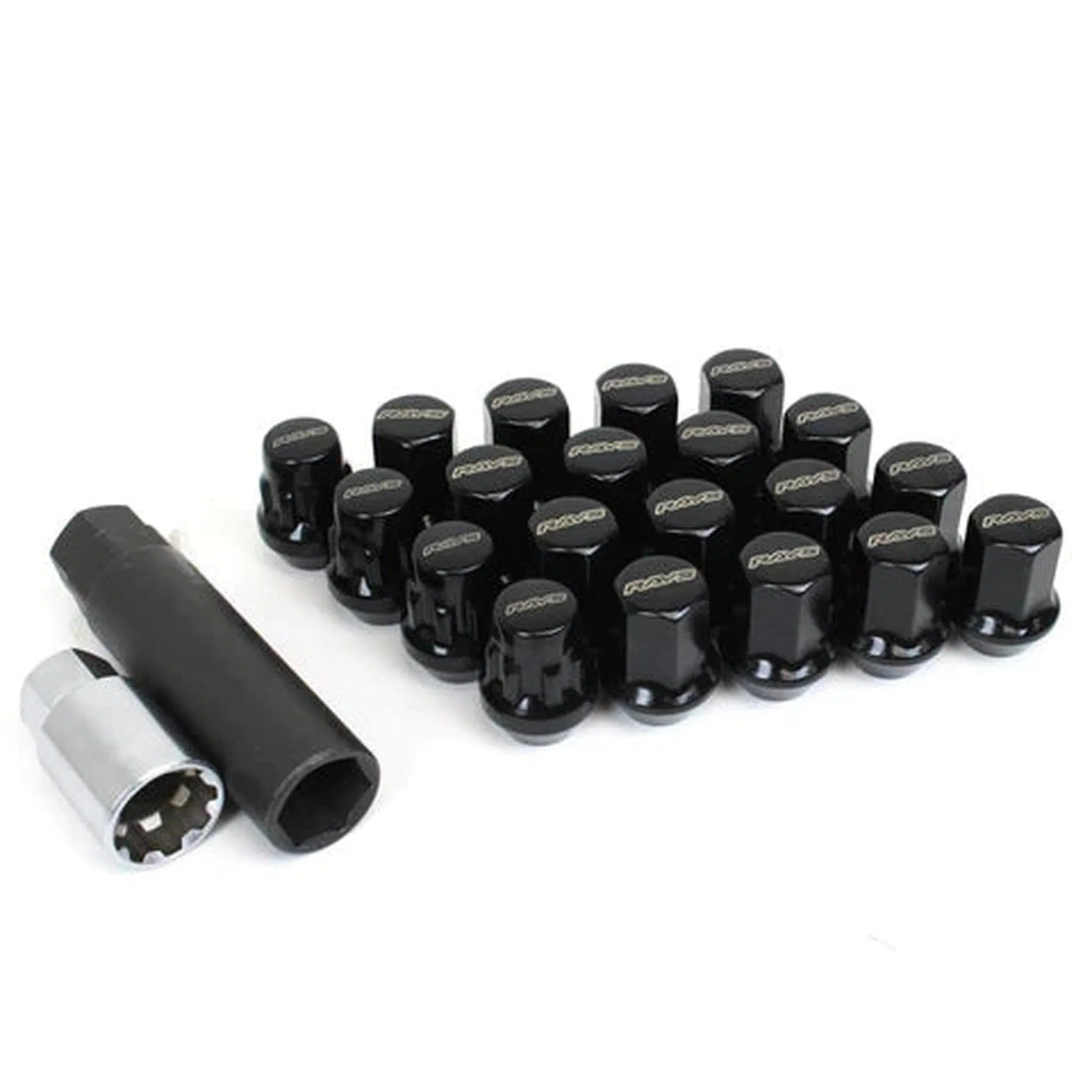 20 Pc Black 14x1.5 Wheel Lock + 1.8" Lug Nut Fit Newest Genesis Eletrified GV70