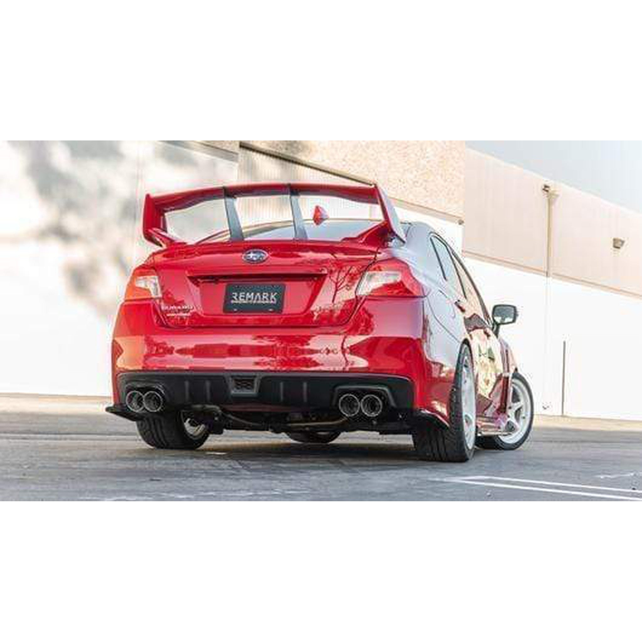 Remark Axleback Exhaust 4in Burnt Stainless Double Wall Tips Subaru WRX / STI 2015-2021 | RO-TTVA-D4