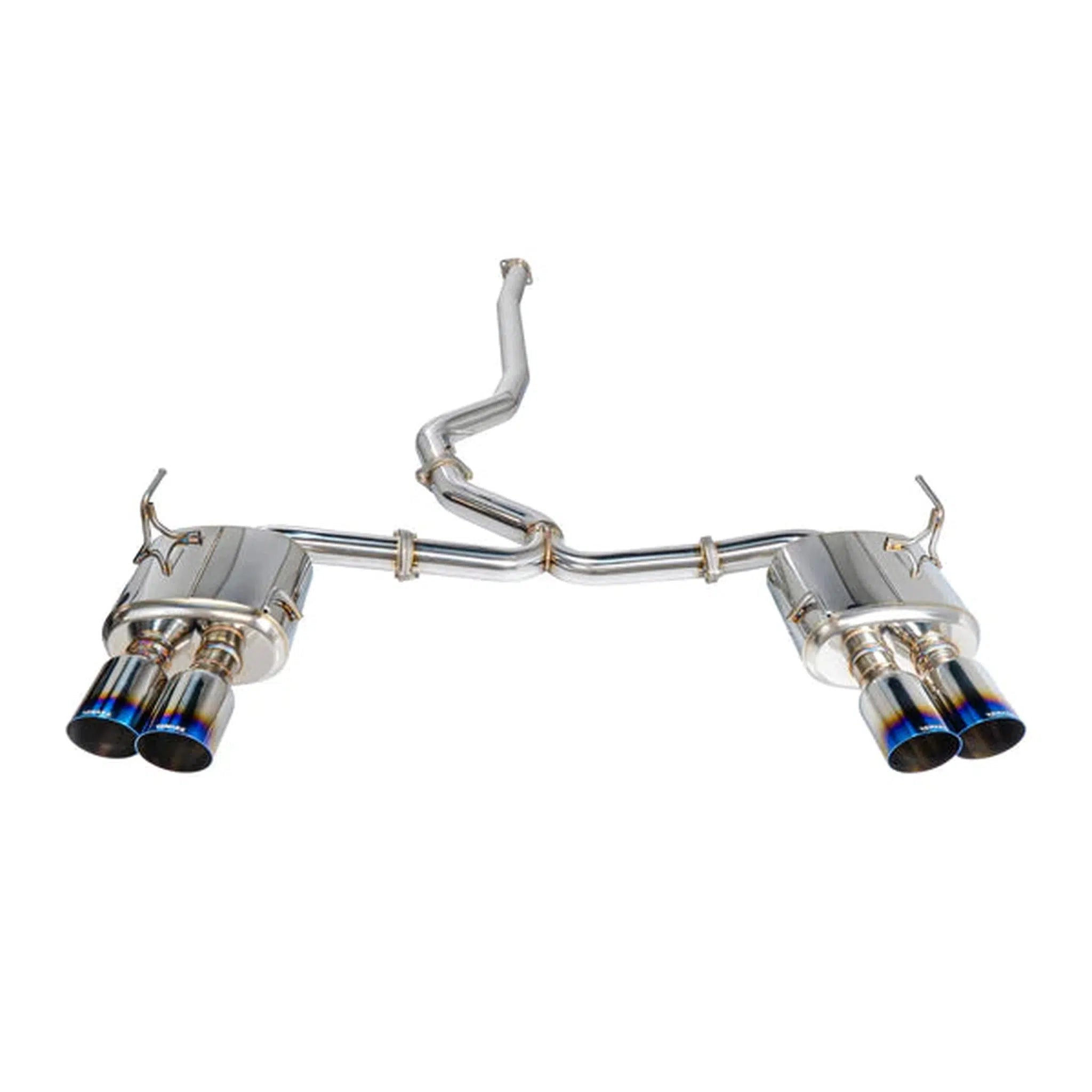 Remark Sports Touring Cat Back Exhaust Burnt Tips Resonated Subaru WRX / STI 2015-2021 | RK-C4076S-01TC