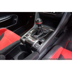 Revel GT Dry Carbon Shifter Panel Cover 1 Piece Honda Civic Type-R 2017-2019 (1TR4GT0AH01)