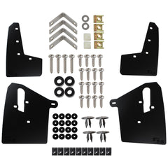 RokBlokz Rally Mud Flaps Black Flap w/ Black Logo Subaru WRX / STI 2015-2021 | S-VA-O-BLK/BLK