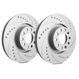SP Performance Cross Drilled Gray ZRC Front Rotor (Pair) Infiniti G37 Base/Journey/Coupe/Convertible w/ Standard Brakes 2008-2013