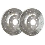 SP Performance Drilled & Slotted Zinc Front Rotors (Pair) Subaru WRX 2002-2008