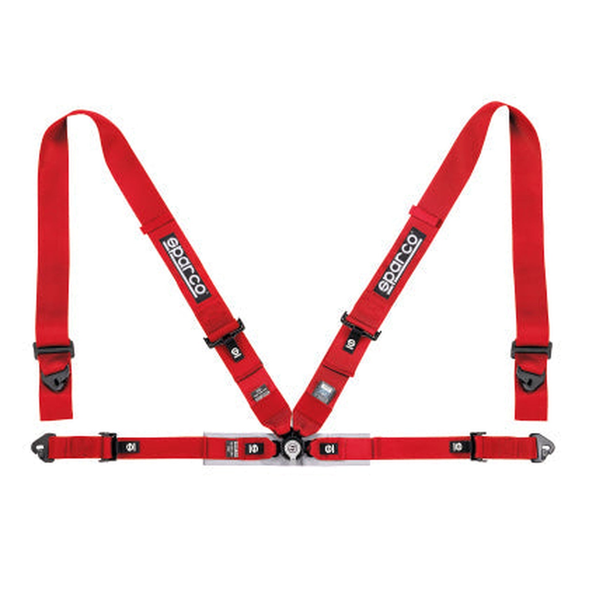 Sparco Belt 3/2 Inch 4-Point Pull-Up Harness - Red | 04716M1RS